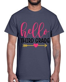 Hello Third Grade 350#- third grade- Cotton Tee