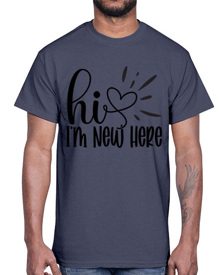 Hi Im New Here 332#- kids- Cotton Tee