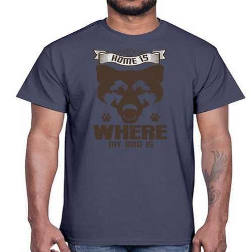 Home Is Where My Dog Is Style 202#- dogs- Cotton Tee