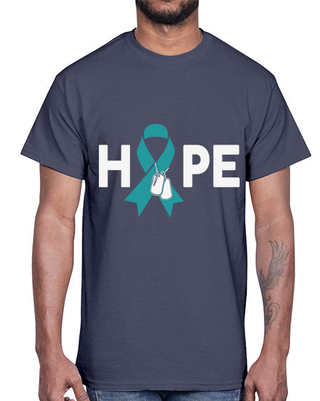 Hope PTSD Awareness Dog tag 21#- PTSD- Cotton Tee
