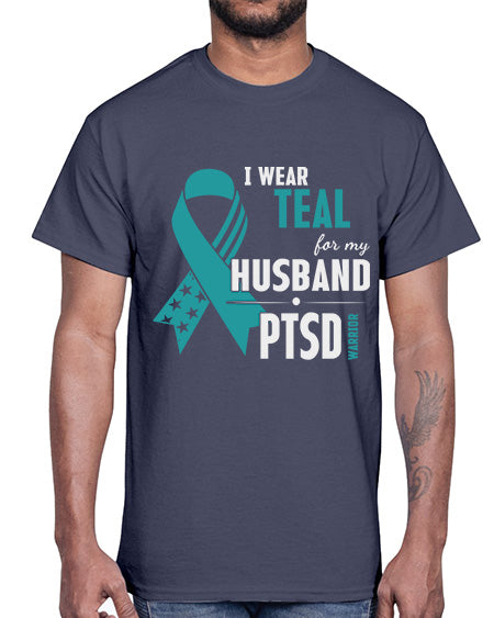 I Wear Teal For My 18#- PTSD- Cotton Tee