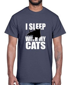 I sleep With My Cats- cats- Cotton Tee