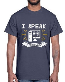 I speak technology 37#- computer- Cotton Tee