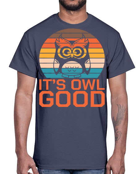 Its Owl Good Retro Owl A TurtleRabbit 10#- owl- Cotton Tee