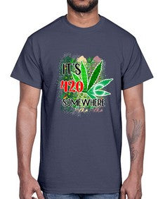 Its Somewhere 670#- marijuana- Cotton Tee