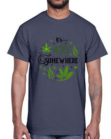 Its Somewhere 673#- marijuana- Cotton Tee