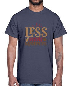 Less People More Pups Style 18#- cats- Cotton Tee