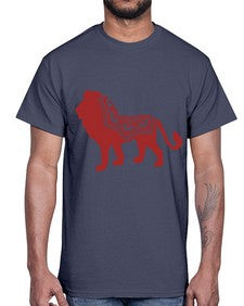 LionMandala 734#- mandala- Cotton Tee
