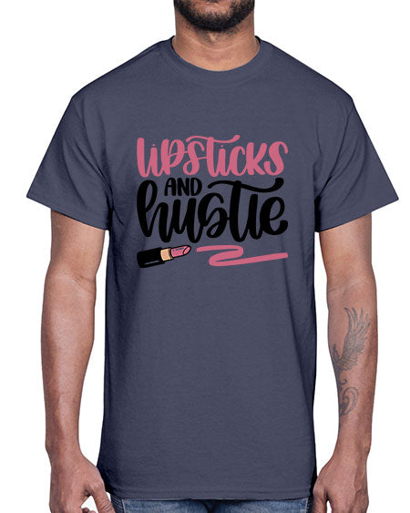 Lipstick And Hustie Style 58#-makeup Cotton Tee