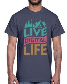 Live Digital Life 7#- internet- Cotton Tee