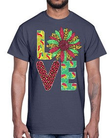 Love Juneteenth Day Fist Sunflower Png 7#- black juneteenth- Cotton Tee