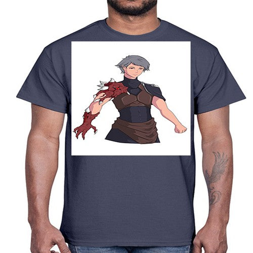 Man has parasite on hand 14#- anime- Cotton Tee