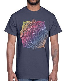 Mandala Courage Rainbow Glitter 758#- mandala- Cotton Tee