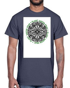 Mandala Garden Round 910#- mandala- Cotton Tee
