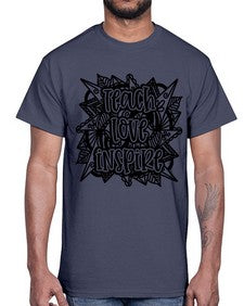 Mandala Teach Love Inspire 763#- mandala- Cotton Tee