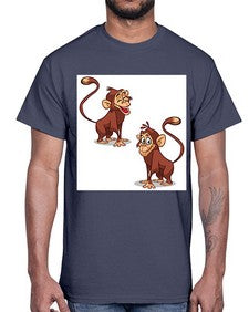 Monkey 175#- cartoon general- Cotton Tee