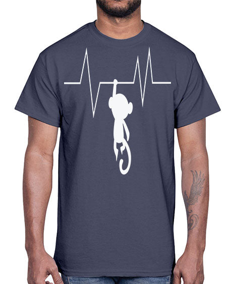 Monkey Heartbeat 14#- monkey- Cotton Tee