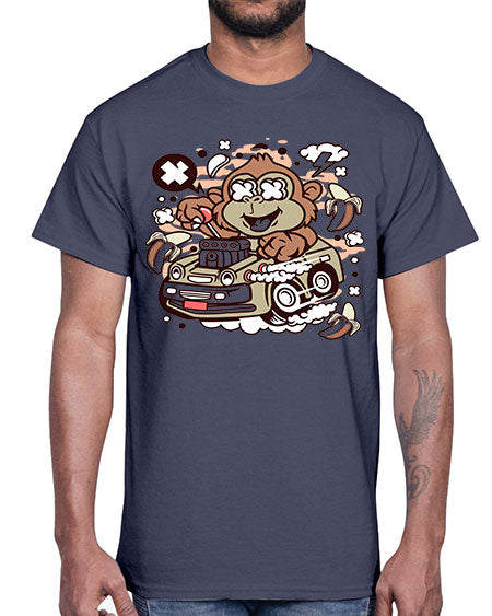Monkey Hotrod- monkey- Cotton Tee