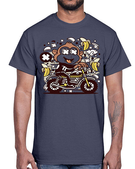 Monkey Motocrosser- monkey- Cotton Tee