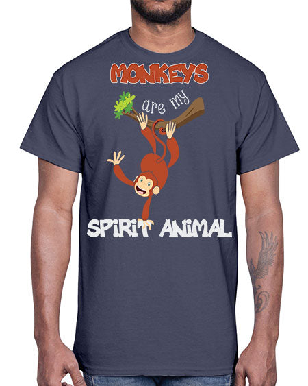Monkeys Are my Spirit Animals 19#- monkey- Cotton Tee