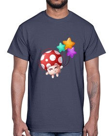 Mushroom 191#- cartoon food- Cotton Tee
