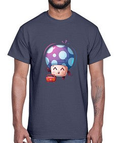 Mushroom 192#- cartoon food- Cotton Tee