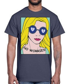 No Worries 956#- art pop art- Cotton Tee
