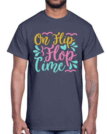 ON FLIP FLOP TIME Style 58#- summer- Cotton Tee
