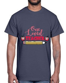 One Loved Teacher Valentine 600#- teacher- Cotton Tee