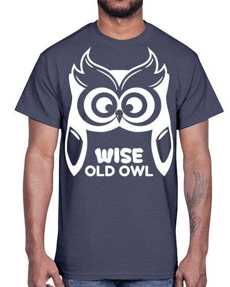Owl Lover Wise Old Owl A TurtleRabbit 13#- owl- Cotton Tee