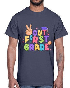 Peace Out first Grade Peace 625#- first grade- Cotton Tee