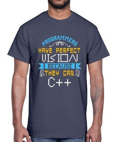 Programmers have perfect vision 18#- computer- Cotton Tee