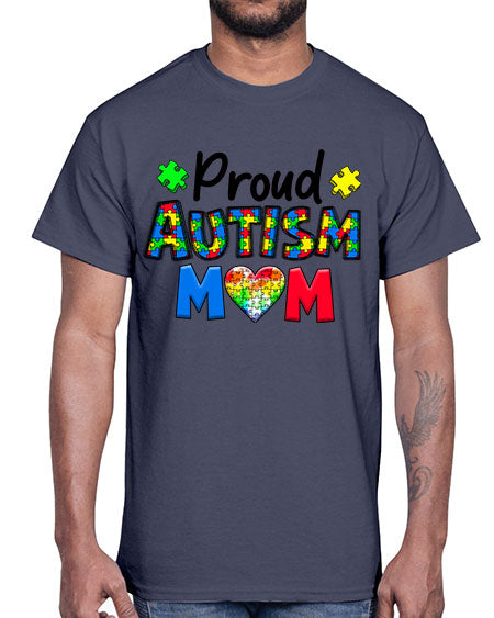 Proud Autism Mom- autism- Cotton Tee