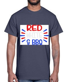 Red White BBQ 1499#- bbq- Cotton Tee