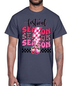 Retro Strawberry Festival Season 1505#- strawberry- Cotton Tee