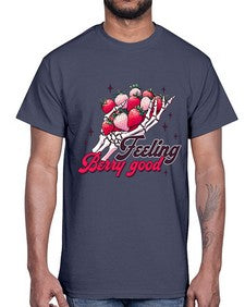 Retro Summer Doing My Berry 1506#- strawberry- Cotton Tee