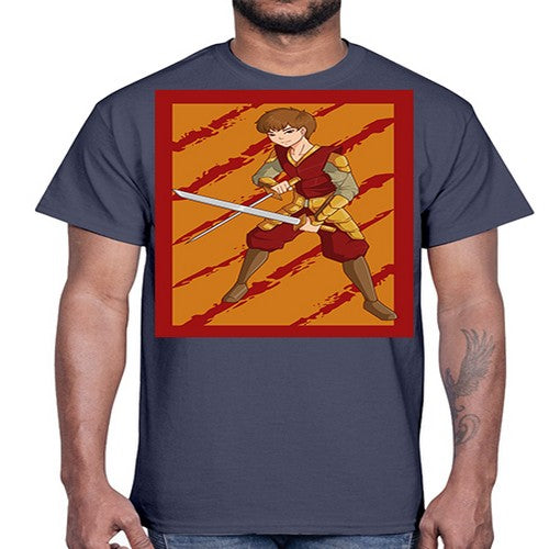Samurai boy 95#- anime- Cotton Tee