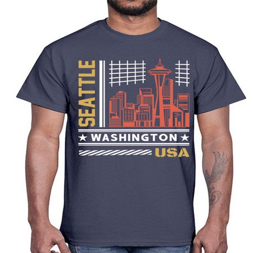 Seattle 1809#- cities- Cotton Tee