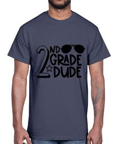 Second Grade Dude 816#- second grade- Cotton Tee