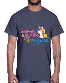Second Grade Is Magical 822#- second grade- Cotton Tee