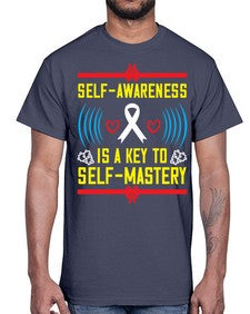 Self wareness is a key to self mastery Style 32#- Self awareness- Cotton Tee