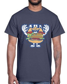 Sir burger 206#- cartoon food- Cotton Tee