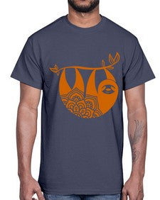 SlothMandala 1076#- mandala- Cotton Tee