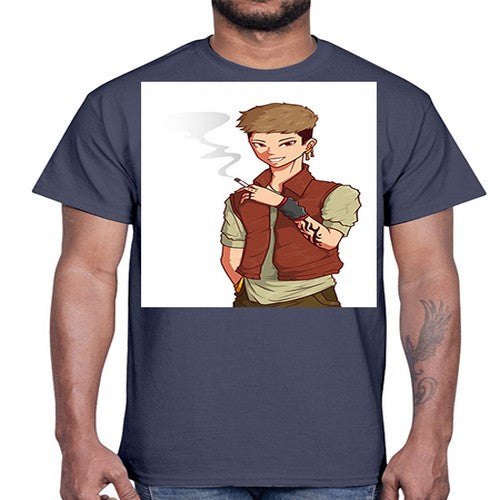 Smoker street boy 61#- anime- Cotton Tee