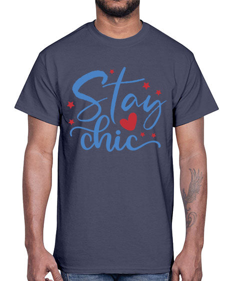 Stay Chic 150#-  fashion- Cotton Tee