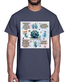 Straight Aquarius 468#- aquarius- Cotton Tee