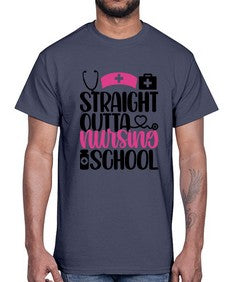 Straight Outta Nursing Style Style 1426#- nurse- Cotton Tee