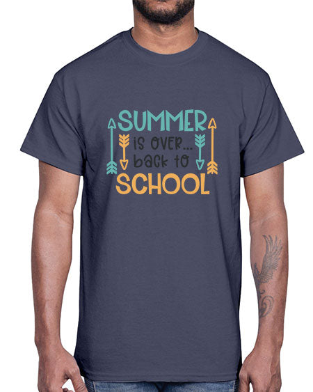 Summer is over back to school 12#- summer- Cotton Tee