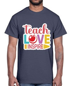 Teach Love Inspire 1443#- teacher- Cotton Tee