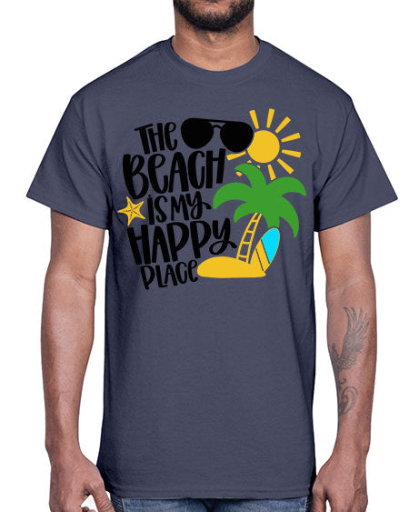 The Beach Is My Happy Place Style 12#- summer- Cotton Tee